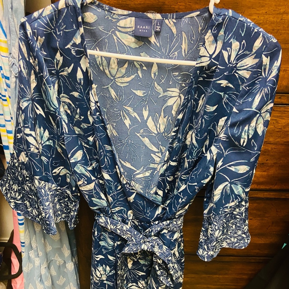 Kaari Blue Wrap Dress